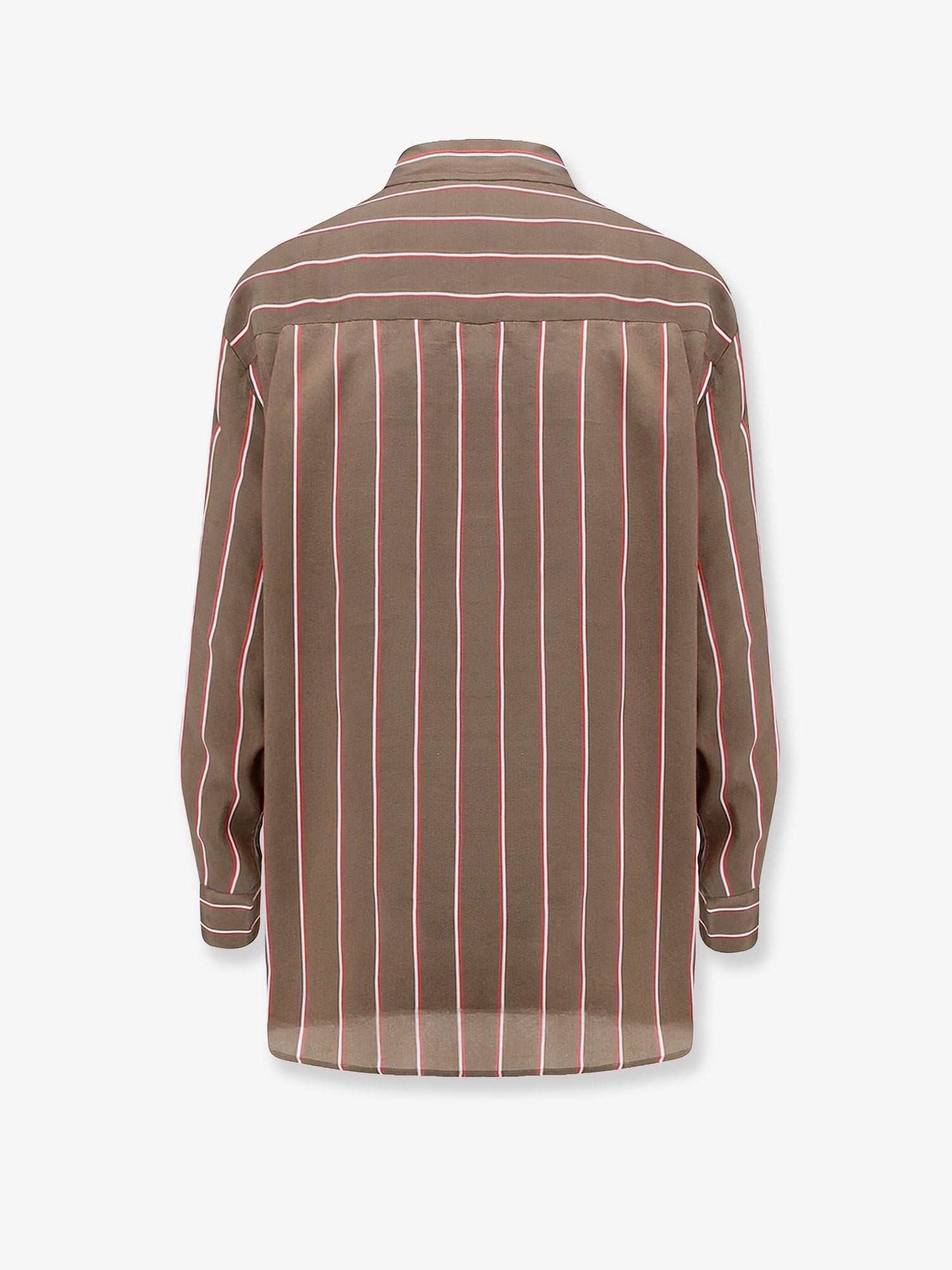 The Frankie Shop Women's Peri Fluid Viscose and Silk Shirt Brown