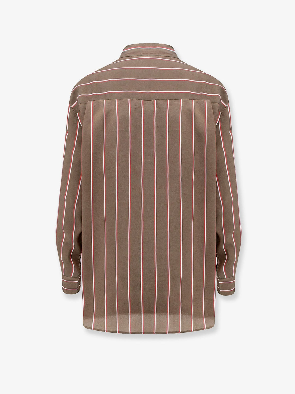The Frankie Shop Women's Peri Fluid Viscose and Silk Shirt Brown