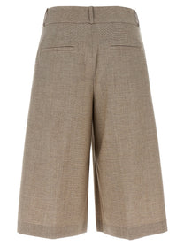 PESERICO - PESERICO - Micro houndstooth long bermuda shorts - Women’s Bottoms