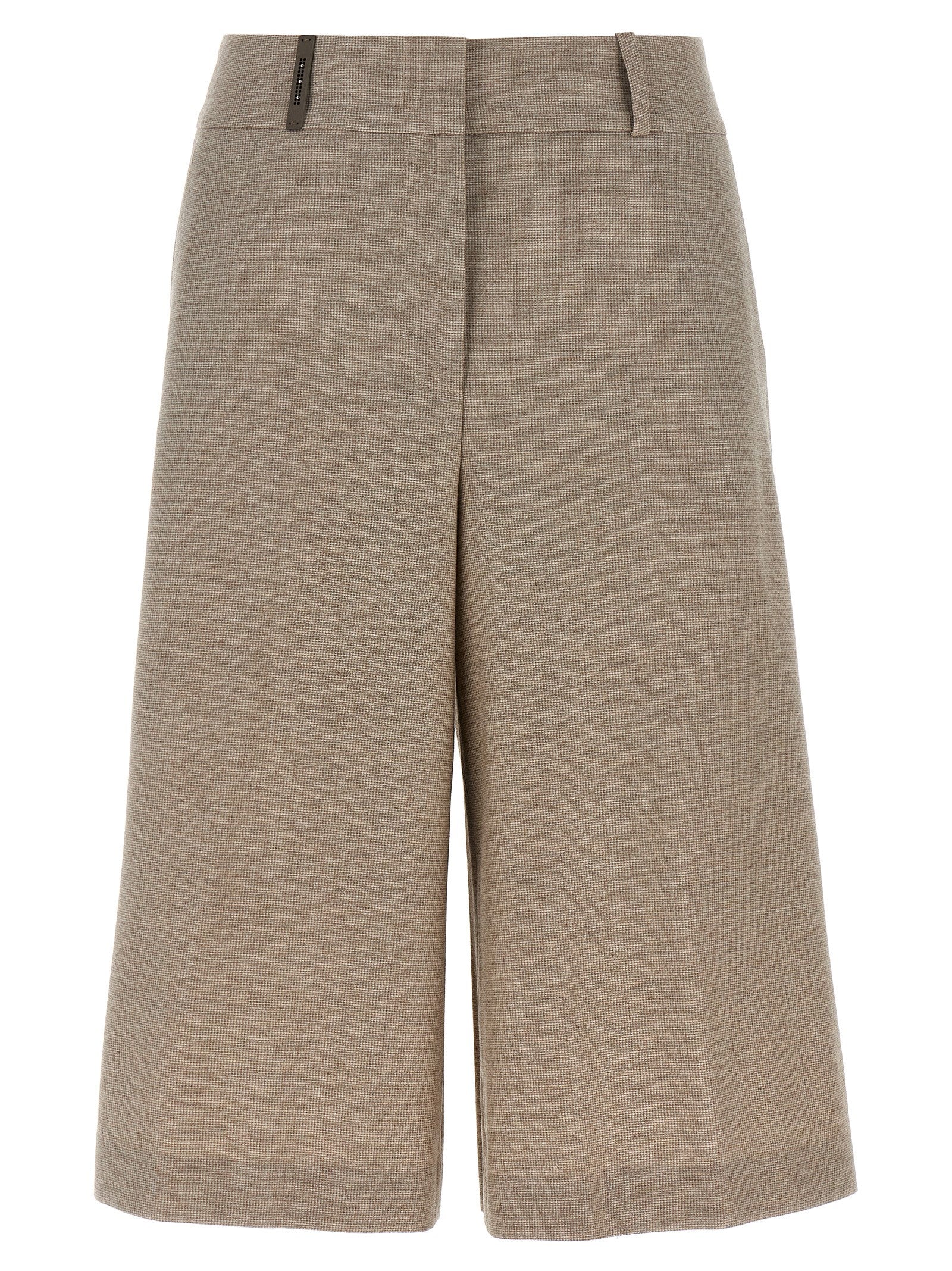 PESERICO - PESERICO - Micro houndstooth long bermuda shorts - Women’s Bottoms