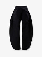 ALAÏA Women's Petal Trousers in Black Denim Black, view 2