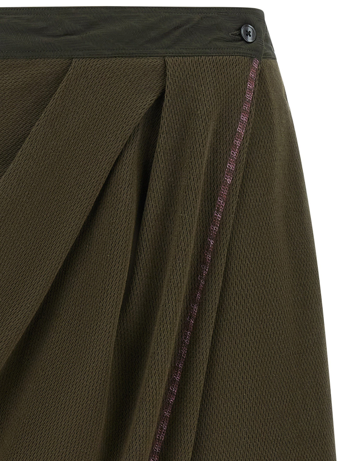 Kiko Kostadinov Petrel Culotte Bermuda Shorts Green, view 3