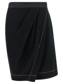 Kiko Kostadinov Petrel Culotte Bermuda Shorts Black
