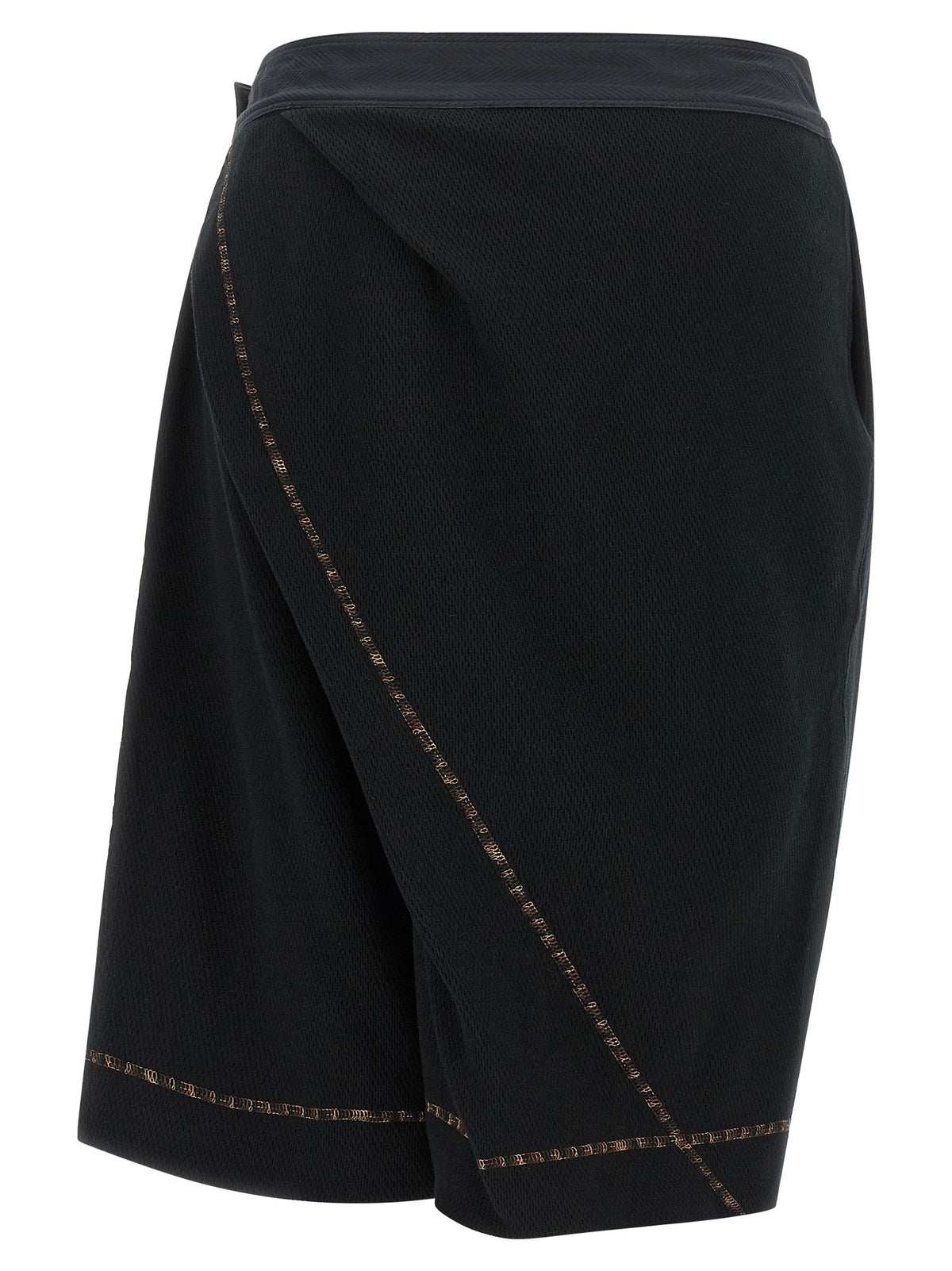 Kiko Kostadinov Petrel Culotte Bermuda Shorts Black