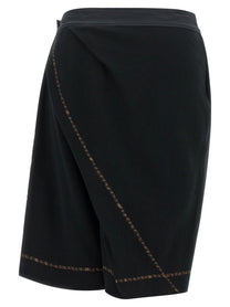 Kiko Kostadinov Petrel Culotte Bermuda Shorts Black