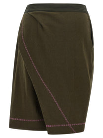 Kiko Kostadinov Petrel Culotte Bermuda Shorts Green, view 2