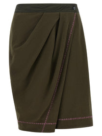 Kiko Kostadinov Petrel Culotte Bermuda Shorts Green