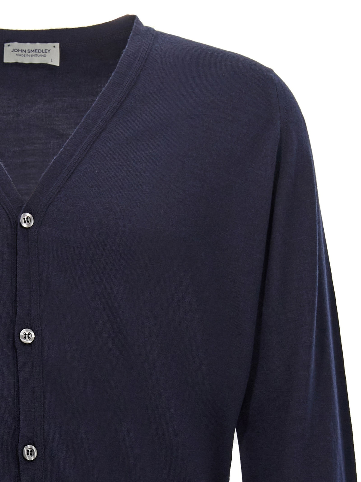 John Smedley Petworth Cardigan Blue, view 3