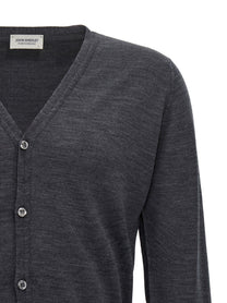 John Smedley Petworth Cardigan Grey, view 3