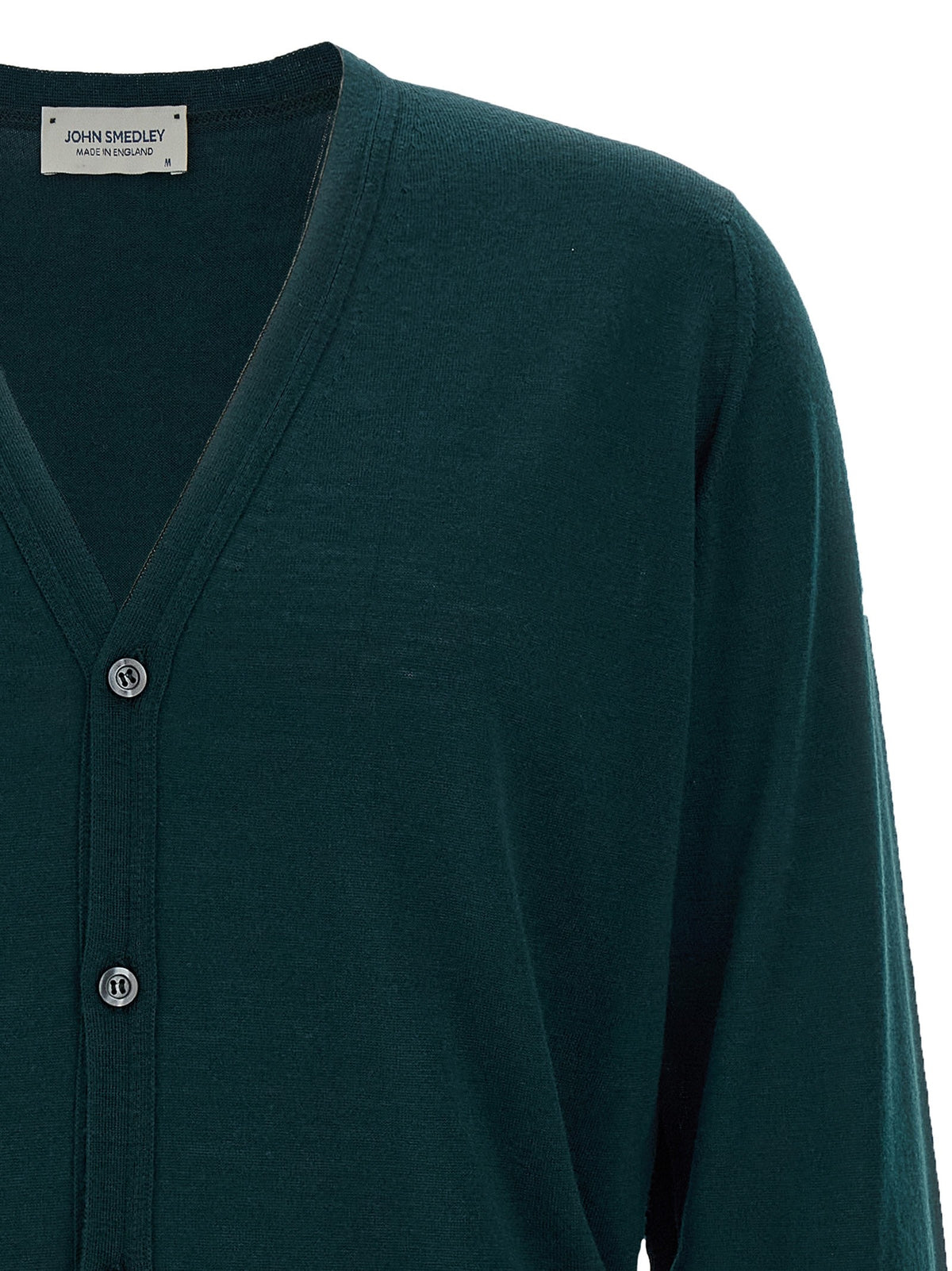 John Smedley Petworth Cardigan Green, view 3