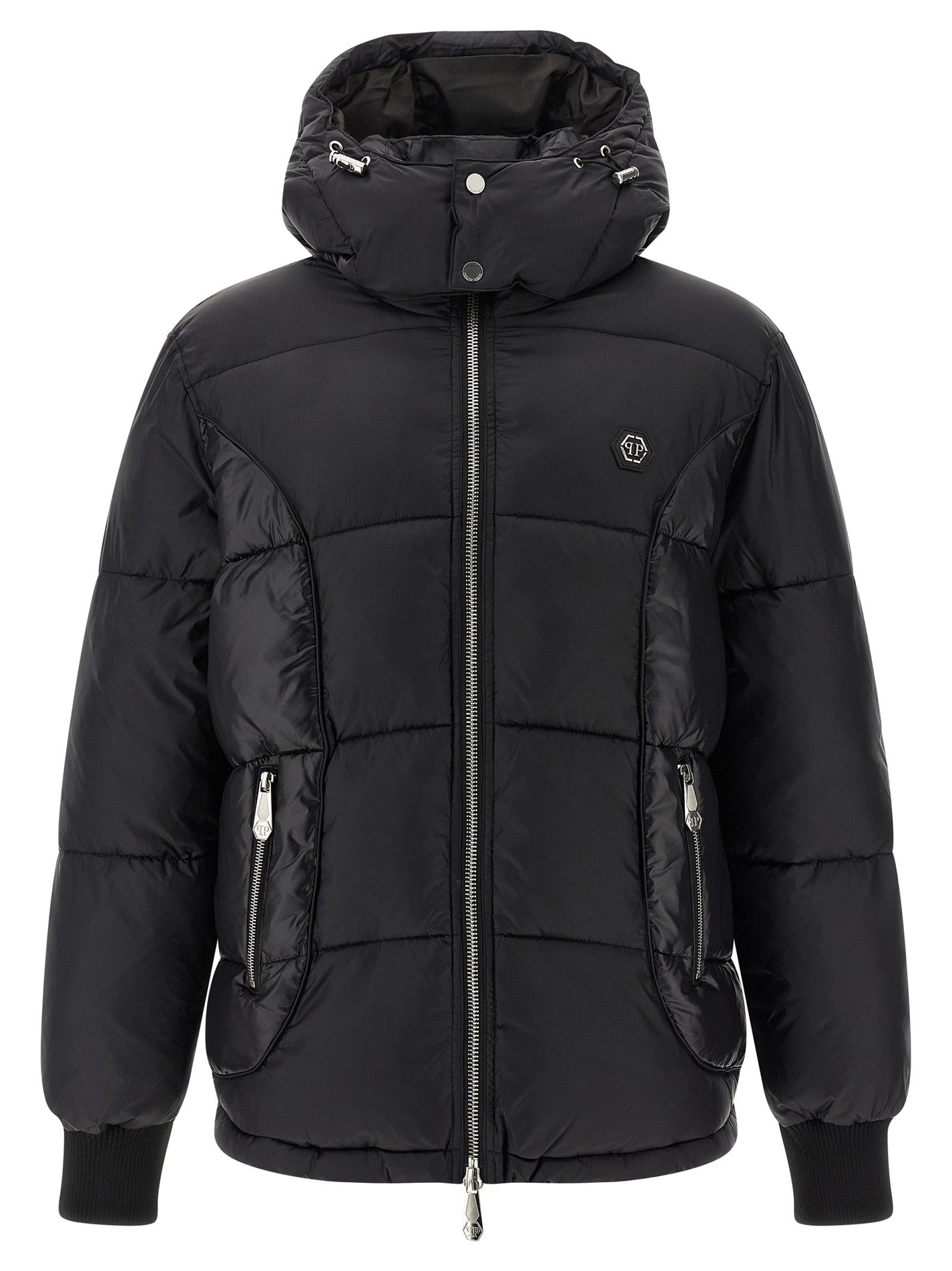 PHILIPP PLEIN - PHILIPP PLEIN - Logo patch down jacket - Men’s Outerwear