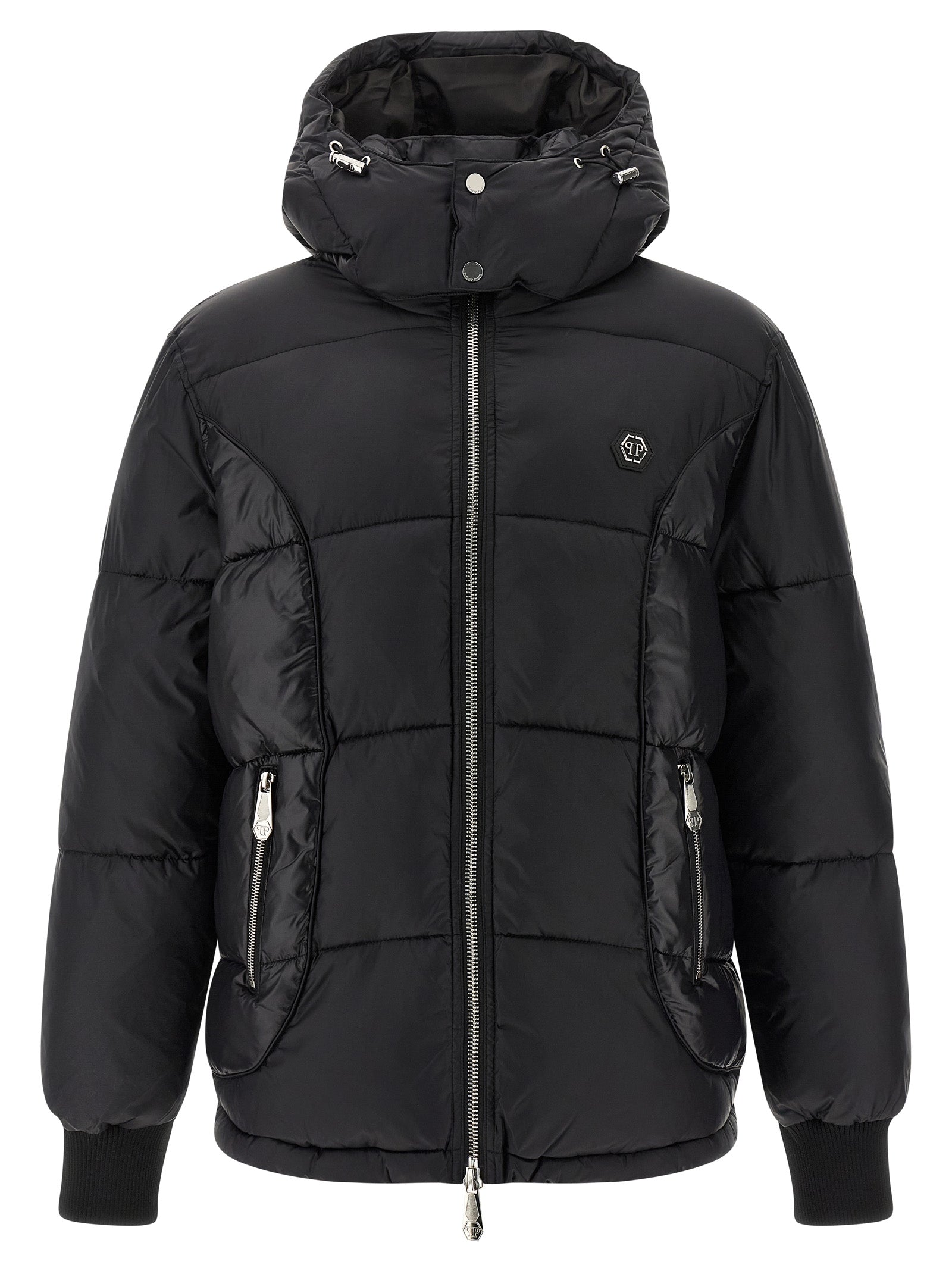 PHILIPP PLEIN - PHILIPP PLEIN - Logo patch down jacket - Men’s Outerwear