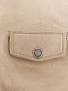 Golden Goose Men's Phoebe over Leather Jacket Beige, view 5