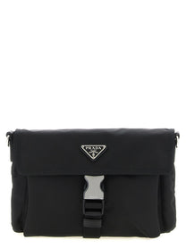 PRADA Phone Pouch Crossbody Bag in Re Nylon Black