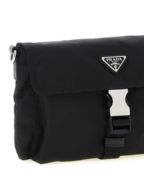PRADA Phone Pouch Crossbody Bag in Re Nylon Black
