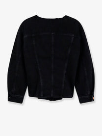3x1 Women's Pick Dumbo Jacket in Black Denim Black