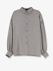 Actualee Women's Pied De Poule Shirt Black