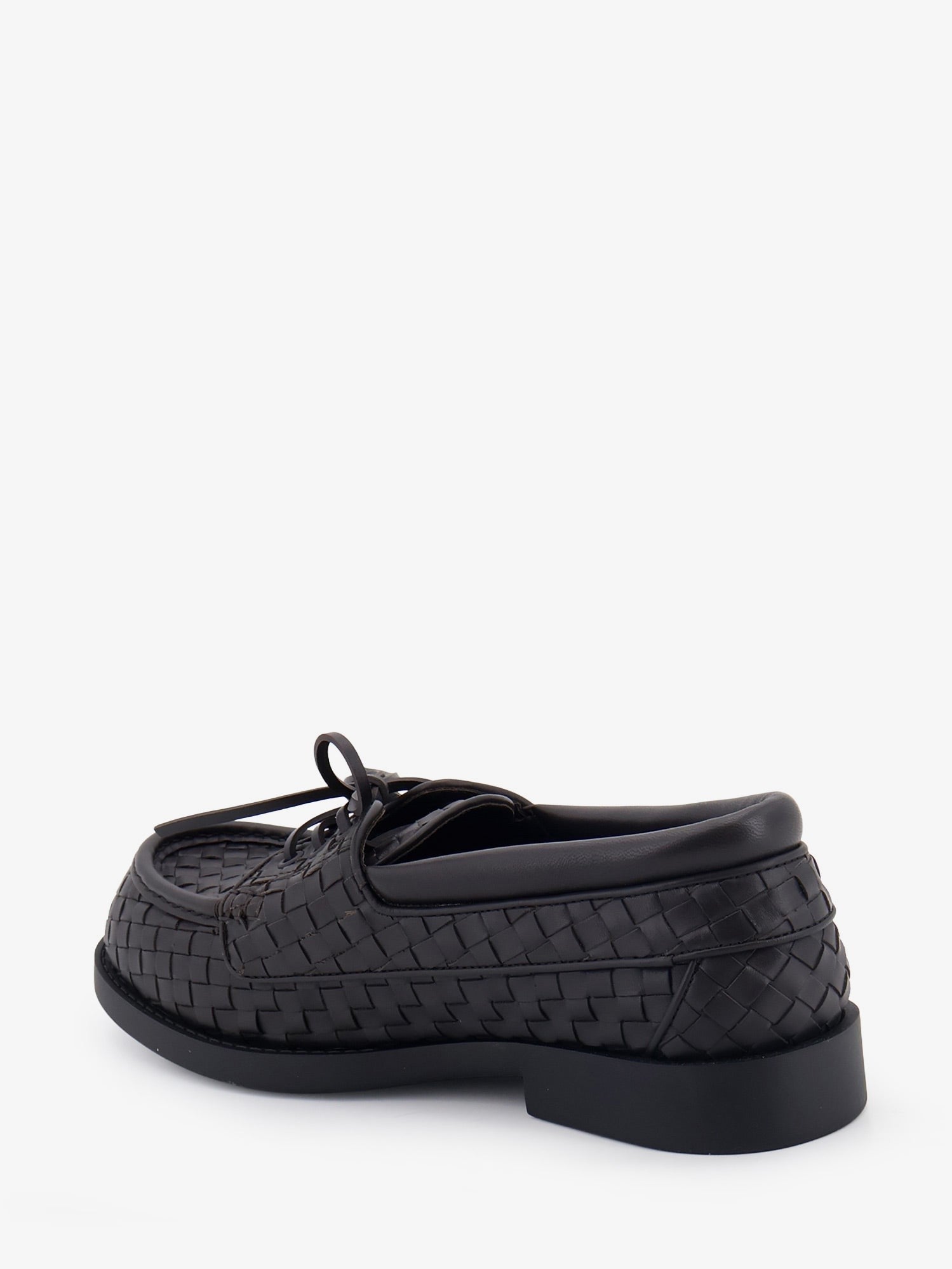 Bottega Veneta Men's Pier Intrecciato Leather Boat Shoes Brown