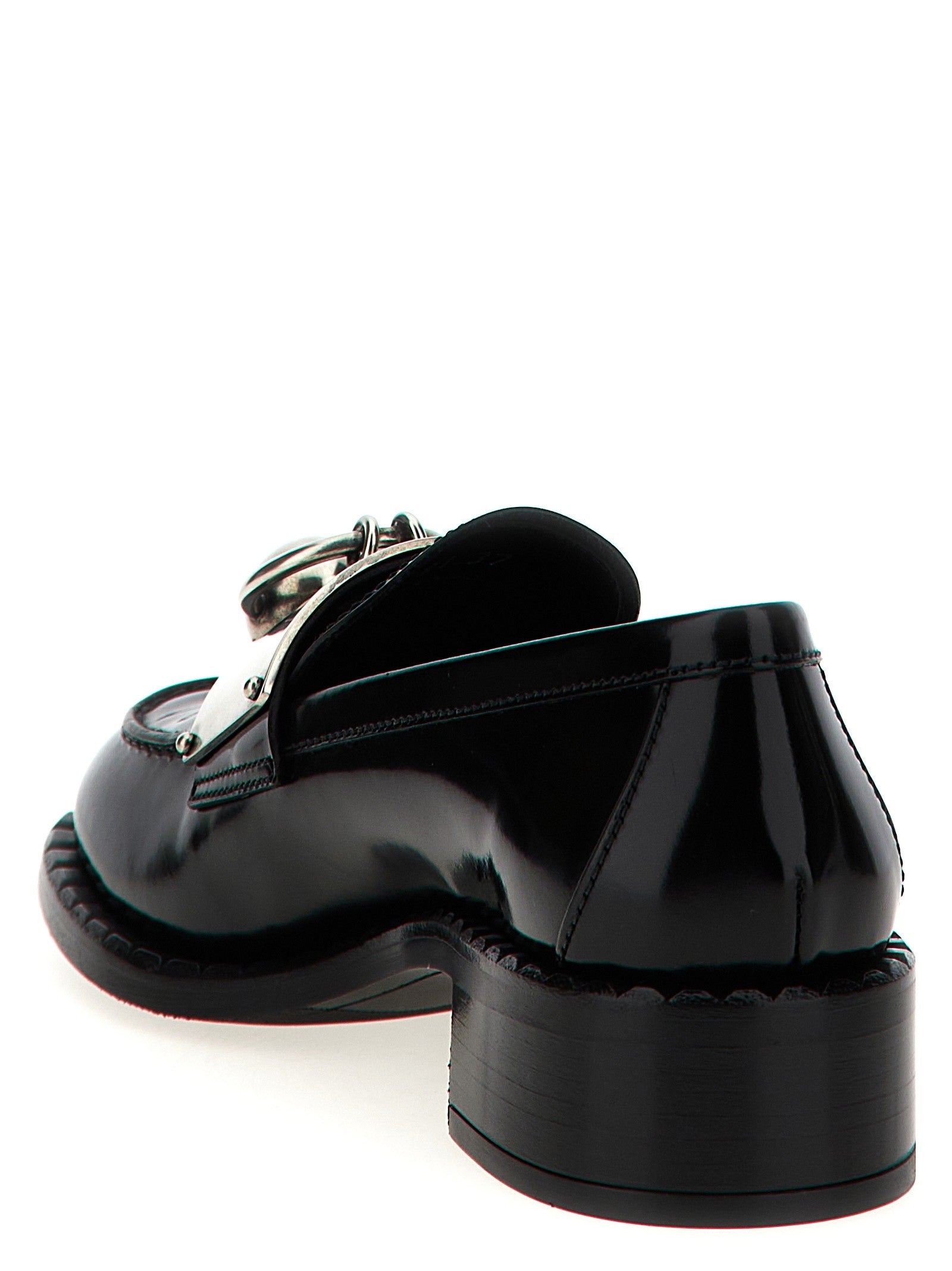 PRADA Piercing Loafers Black