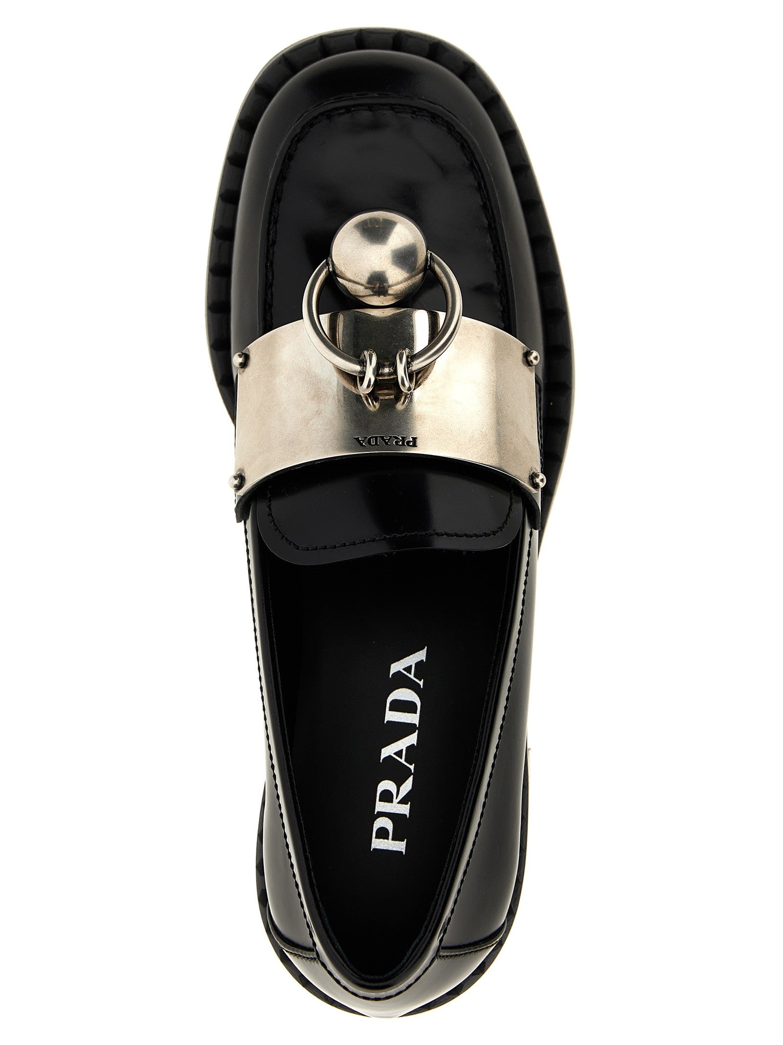 PRADA Piercing Loafers Black