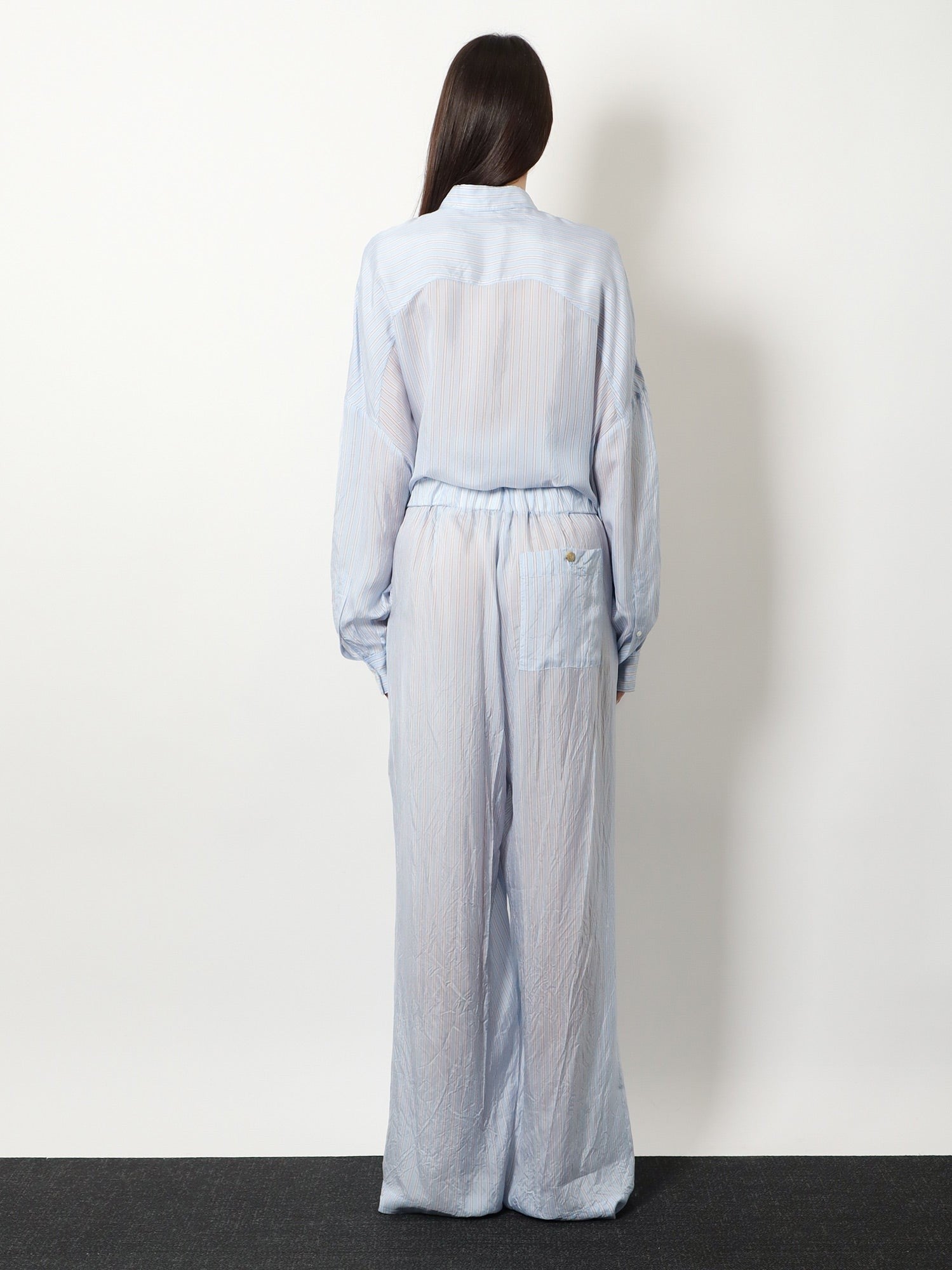 Dries Van Noten Women's Pila Cupro Trousers Blue
