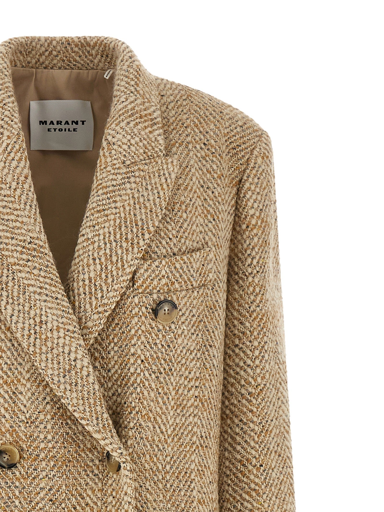 Isabel Marant Étoile Pilda Double Breasted Coat Beige