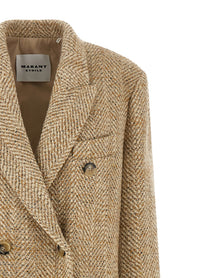Isabel Marant Étoile Pilda Double Breasted Coat Beige