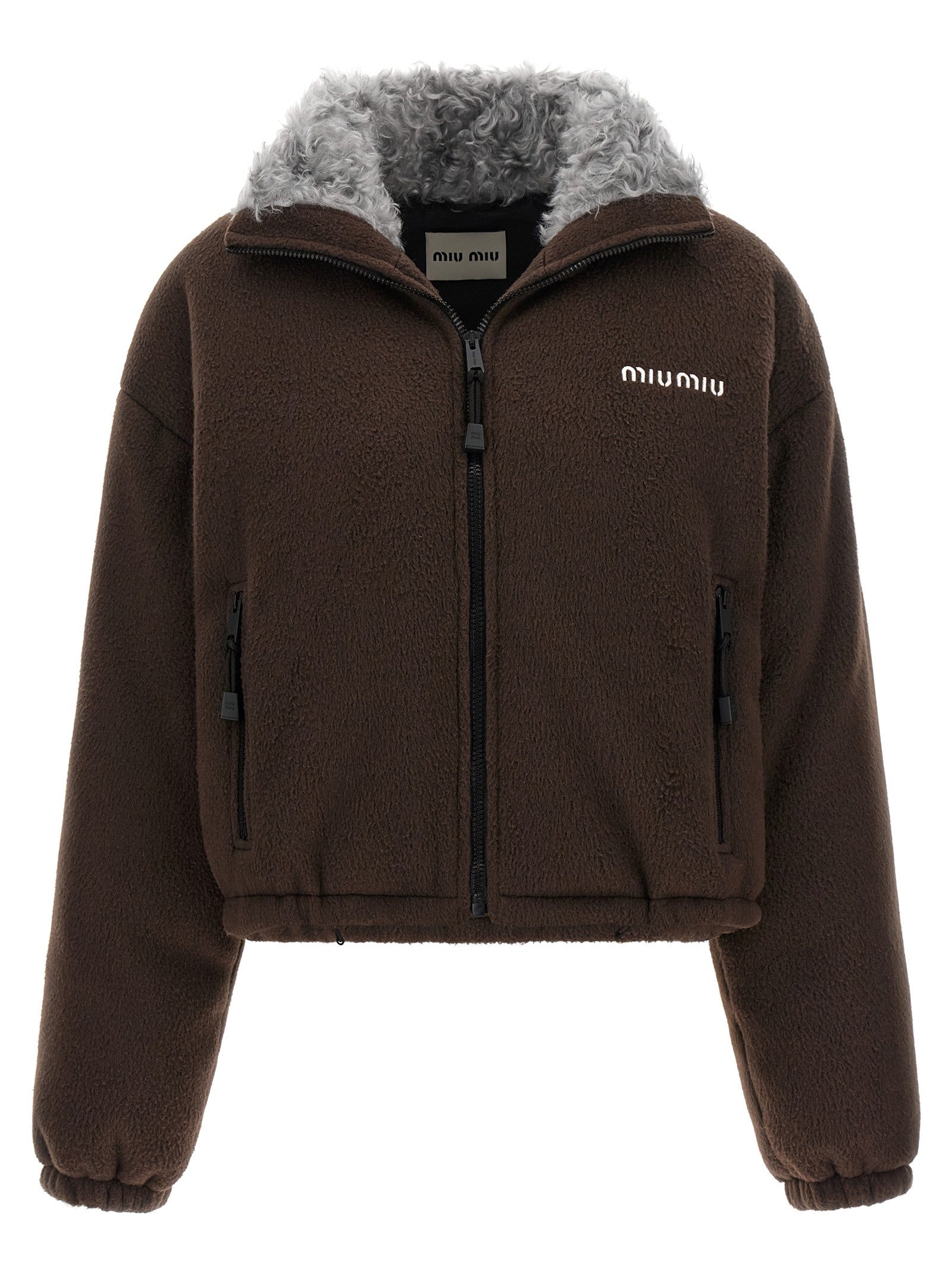 Miu Miu Pile Down Jacket Brown