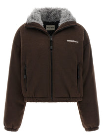 Miu Miu Pile Down Jacket Brown