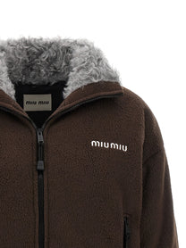 Miu Miu Pile Down Jacket Brown