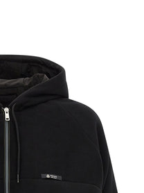 PRADA Pile Tec Hooded Jacket Black