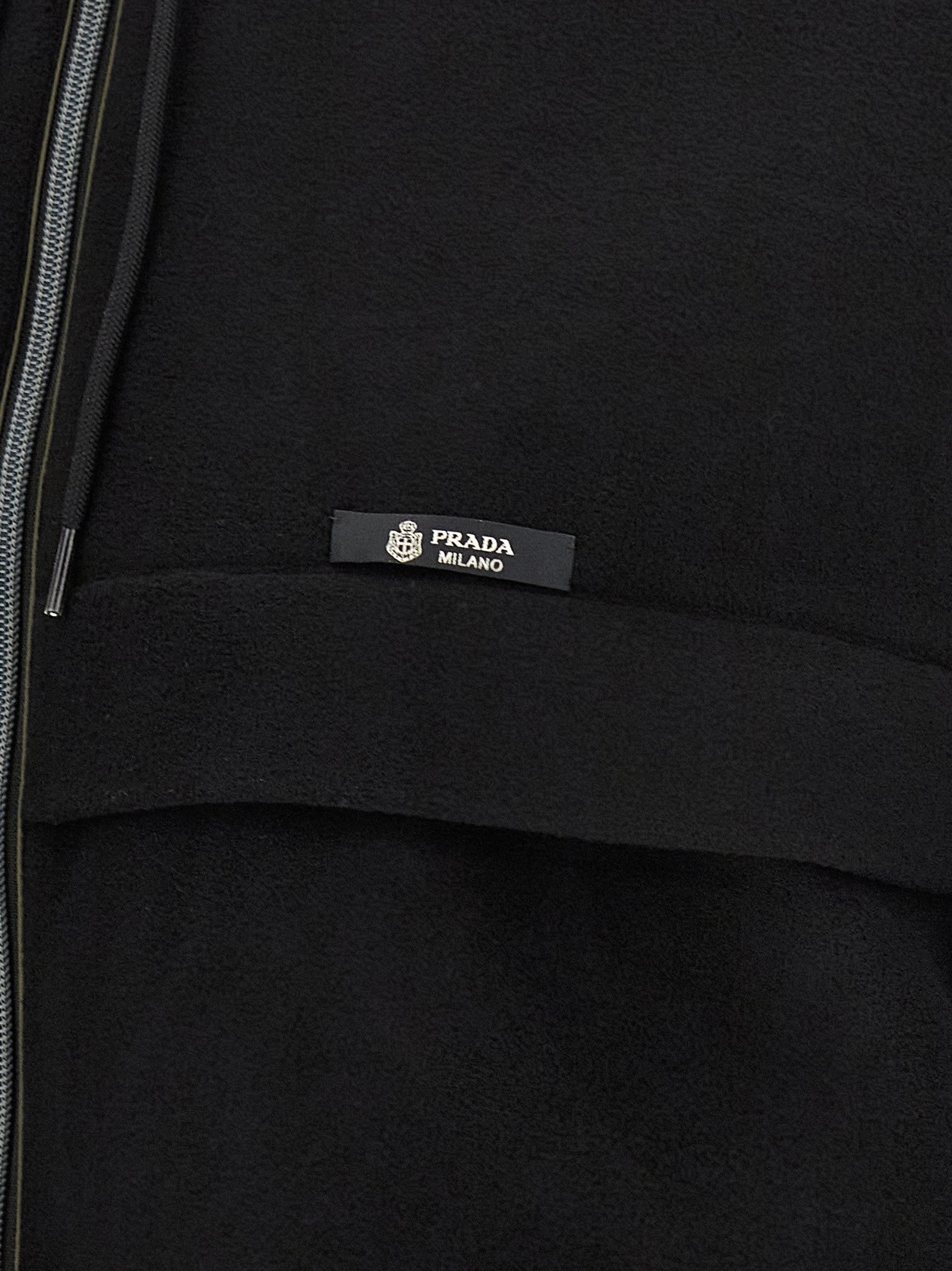 PRADA Pile Tec Hooded Jacket Black