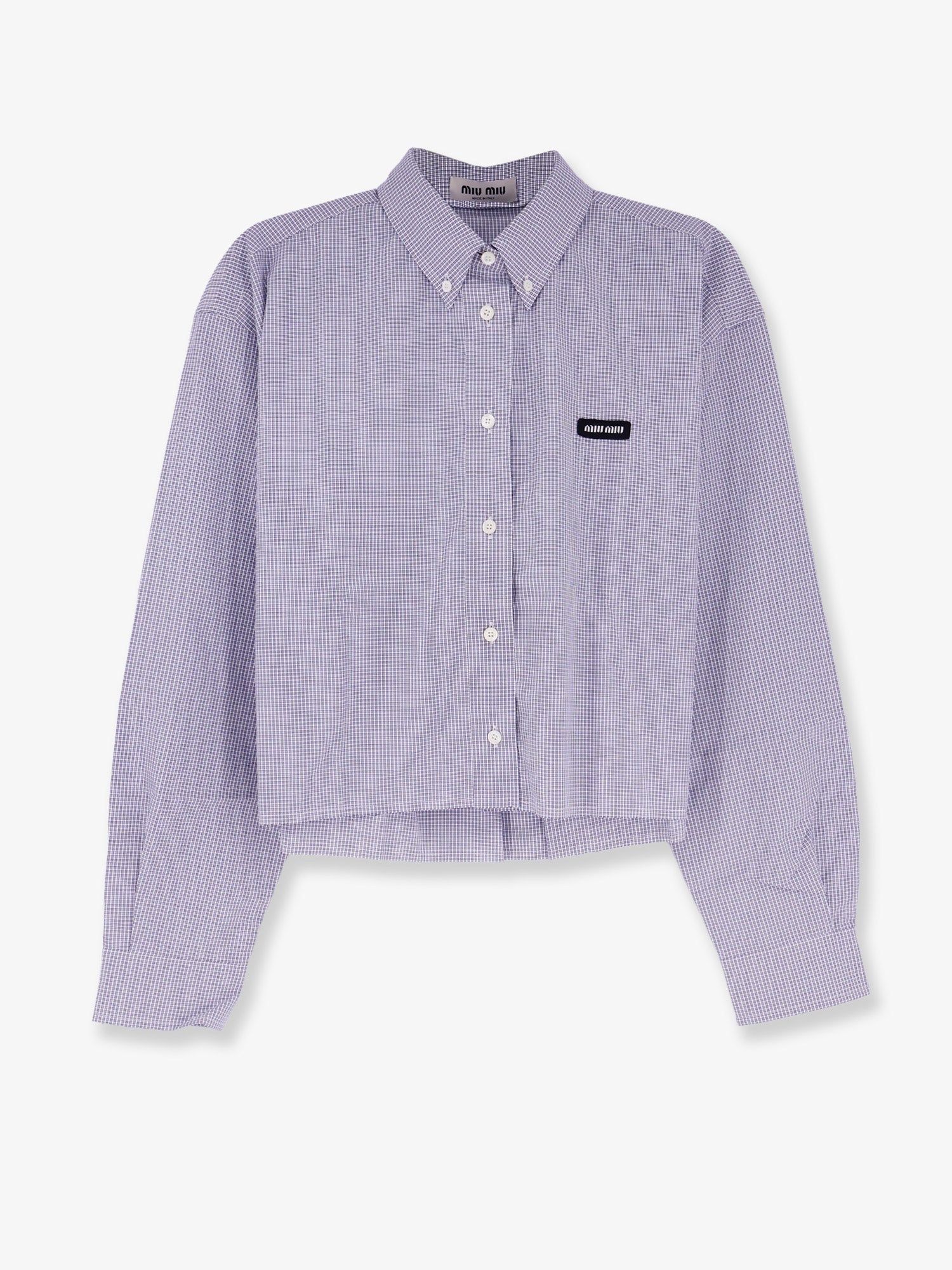 Miu Miu Women's Checkered Shirt Blue