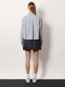 Miu Miu Women's Checkered Shirt Blue
