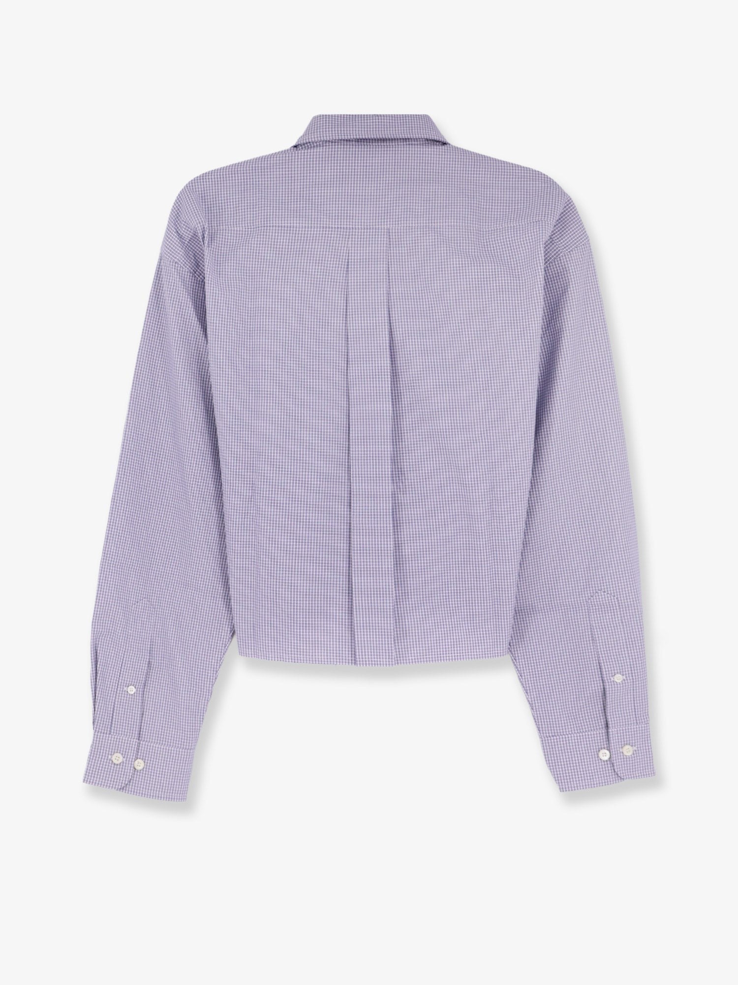 Miu Miu Women's Pin Check Cotton Shirt Blue
