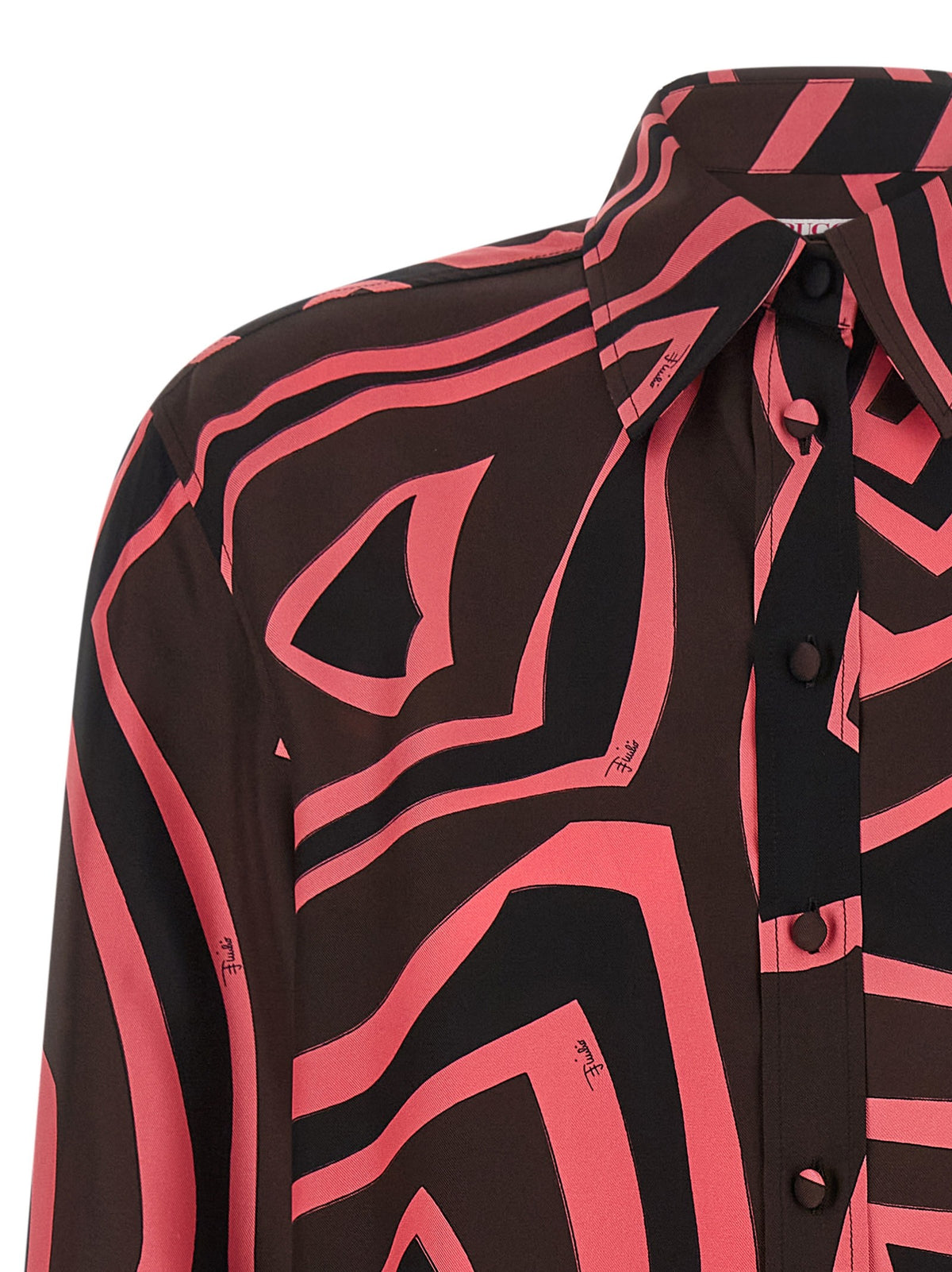 Emilio Pucci Pink Labirinto Shirt Gold