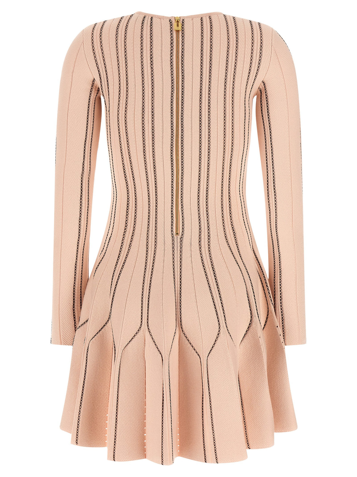 Elisabetta Franchi Pink Origami Knit Dress Blue
