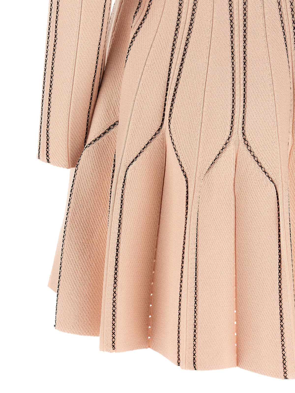 Elisabetta Franchi Pink Origami Knit Dress Blue