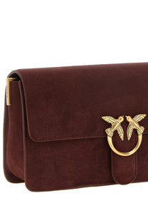 Pinko Classic Burgundy Love One Slouchy Shoulder Bag Red, view 3