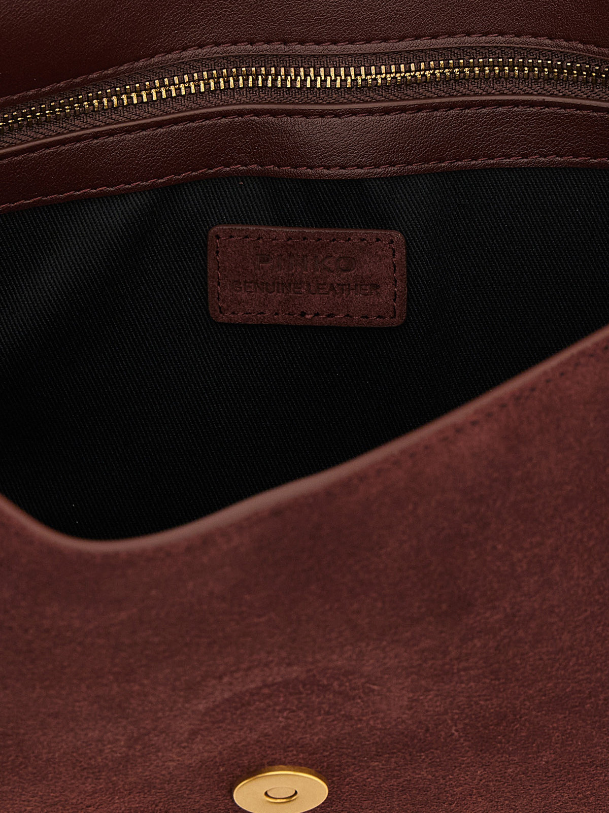 Pinko Classic Burgundy Love One Slouchy Shoulder Bag Red, view 4
