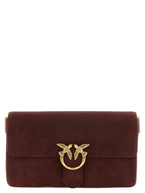Pinko Classic Burgundy Love One Slouchy Shoulder Bag Red