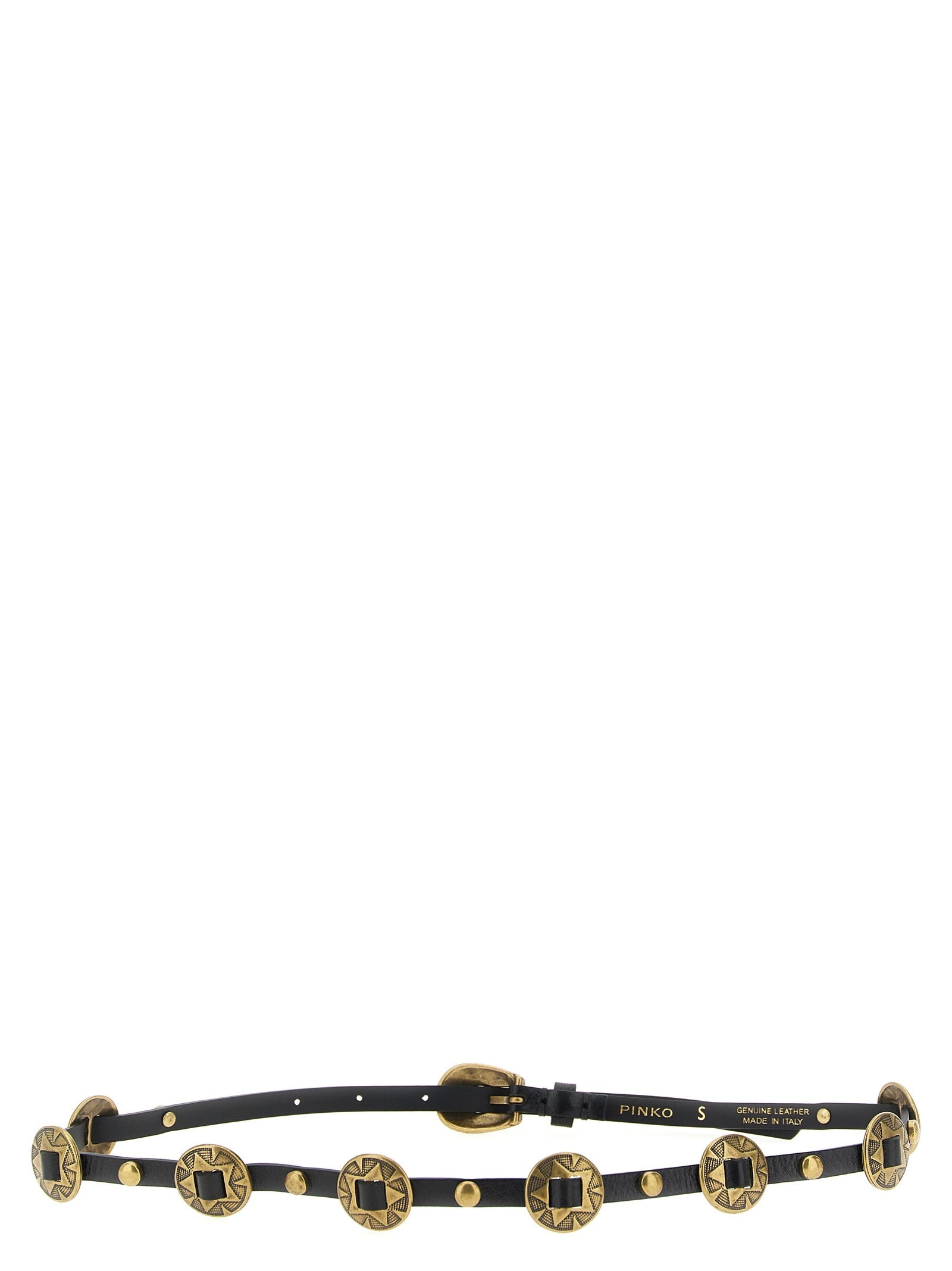 PINKO - PINKO - Engraved plaque belt - Women’s Accessories