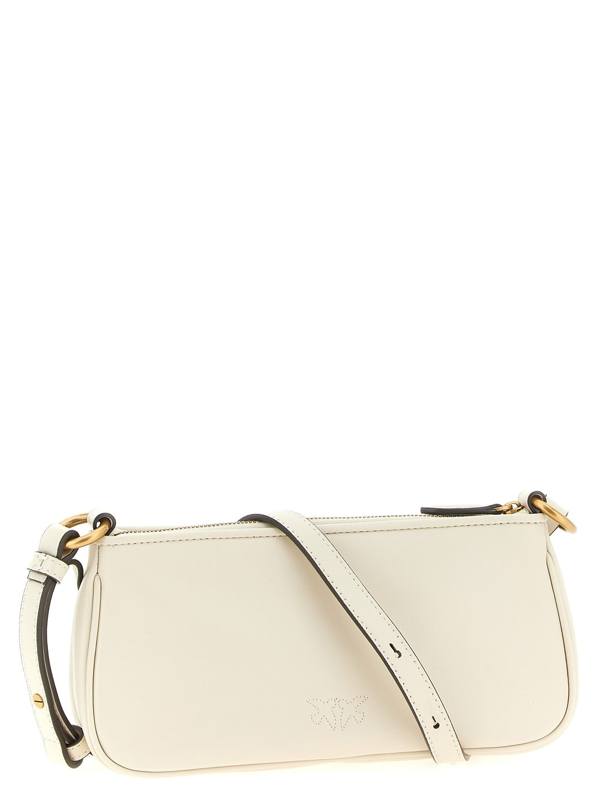 Pinko Half Moon Mini Crossbody Bag White, view 2