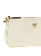 Pinko Half Moon Mini Crossbody Bag White, view 3