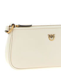 Pinko Half Moon Mini Crossbody Bag White, view 3