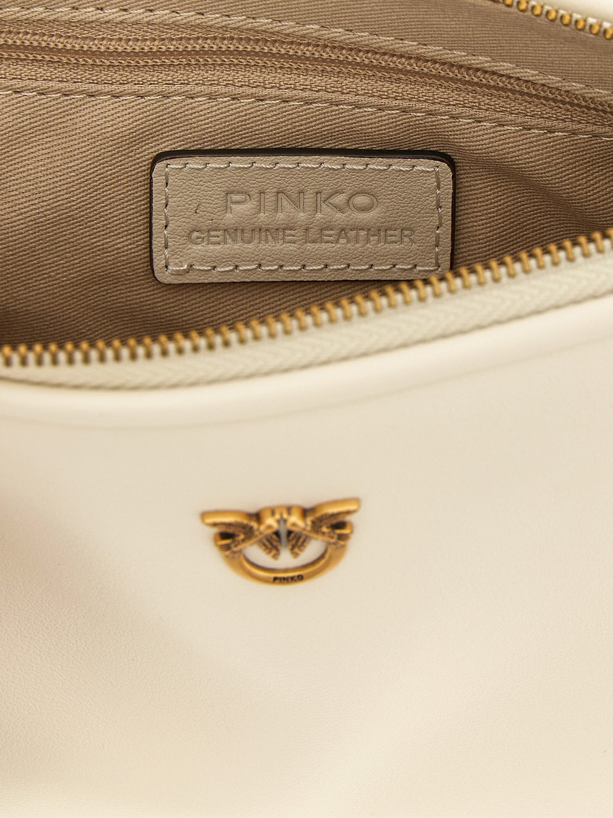 Pinko Half Moon Mini Crossbody Bag White, view 4