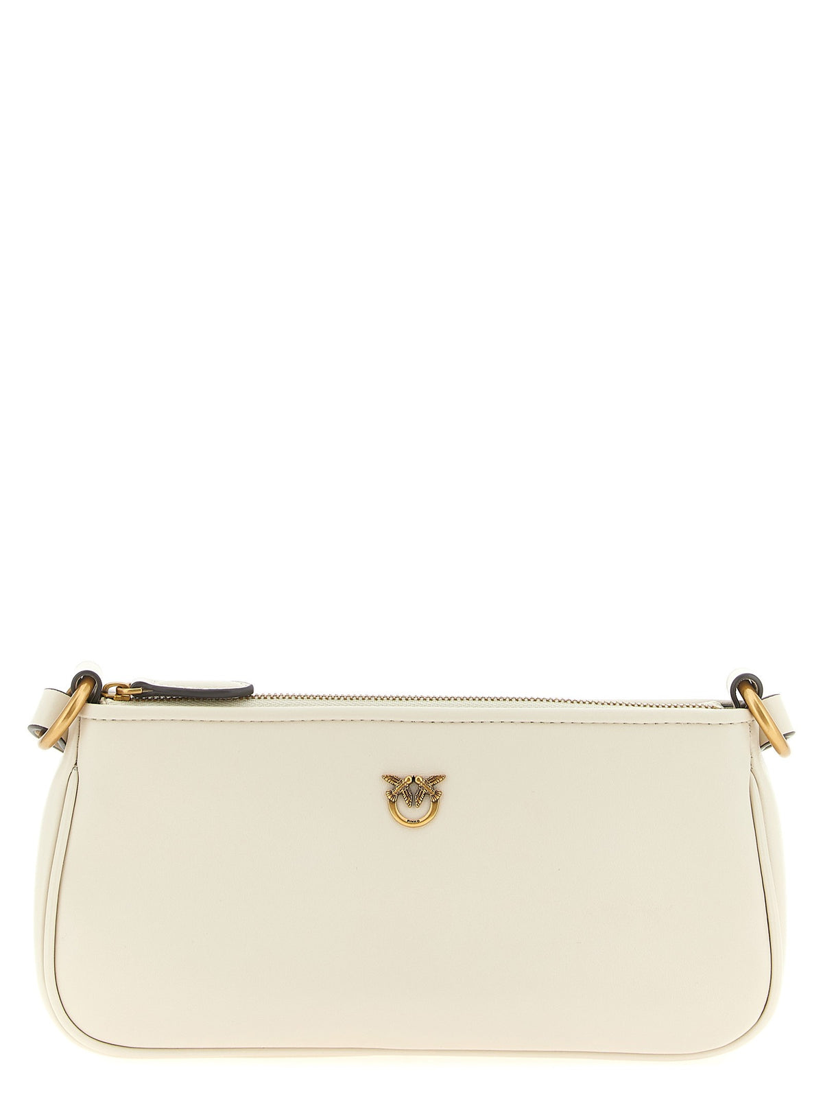 Pinko Half Moon Mini Crossbody Bag White