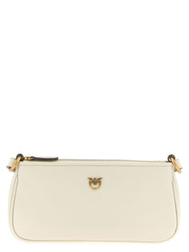 Pinko Half Moon Mini Crossbody Bag White