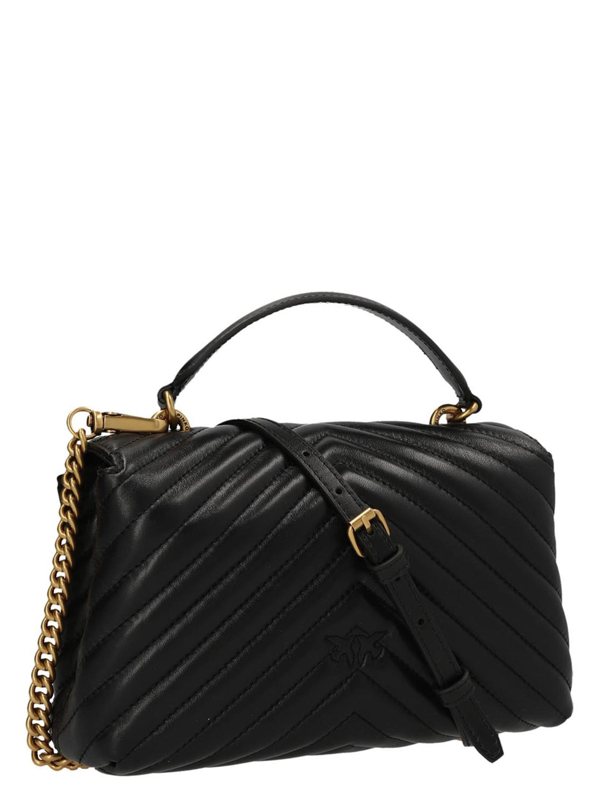 Pinko Hand Bag Big Lady Love Bag Puff Chevron Black, view 2