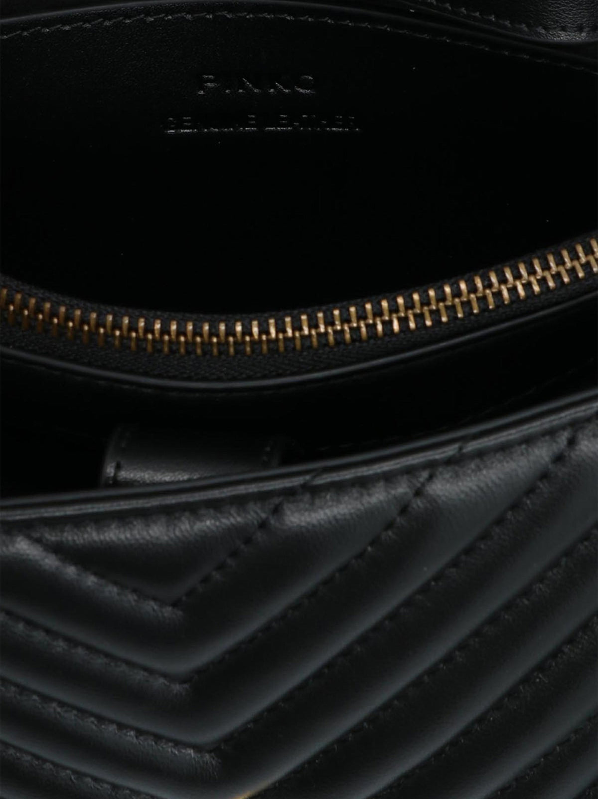 Pinko Hand Bag Big Lady Love Bag Puff Chevron Black, view 4